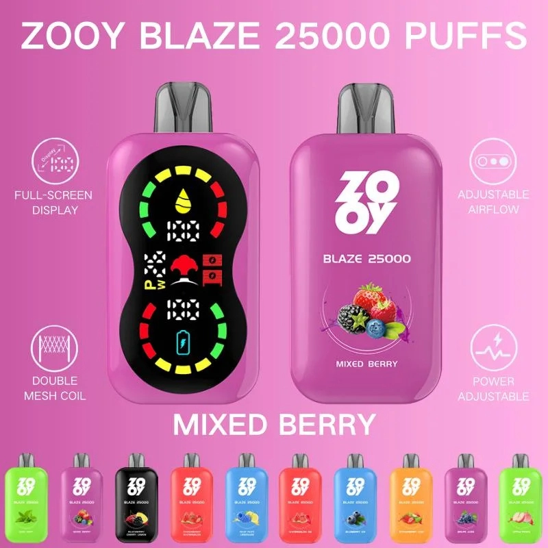 ZOOY BLAZEN 25000 PUFFS | EU Warehouse Free Shipping | 3-7 Days Delivery | Airflow Ajustable | Build-in Smart Display Screen