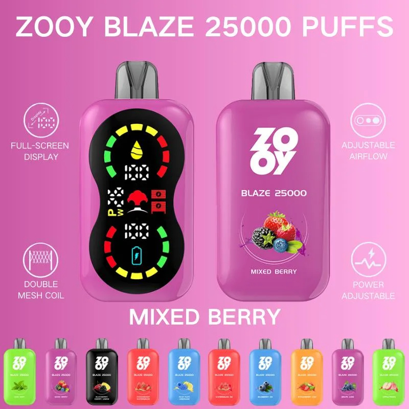 ZOOY BLAZEN 25000 PUFFS | EU Warehouse Free Shipping | 3-7 Days Delivery | Airflow Ajustable | Build-in Smart Display Screen