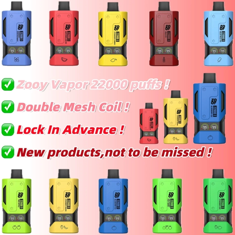 ZOOY Vapor 22000 PUFFS | EU Warehouse Free Shipping | 3-7 Days Delivery | Airflow Adjustable | Build-in Smart Display Screen