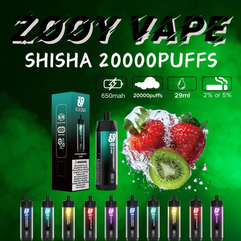 ZOOY SHIAHA 20000 Puffs | EU Warehouse Shipping | 3-7 Days Delivery | Airflow Ajustable | Build-in Smart Display Screen