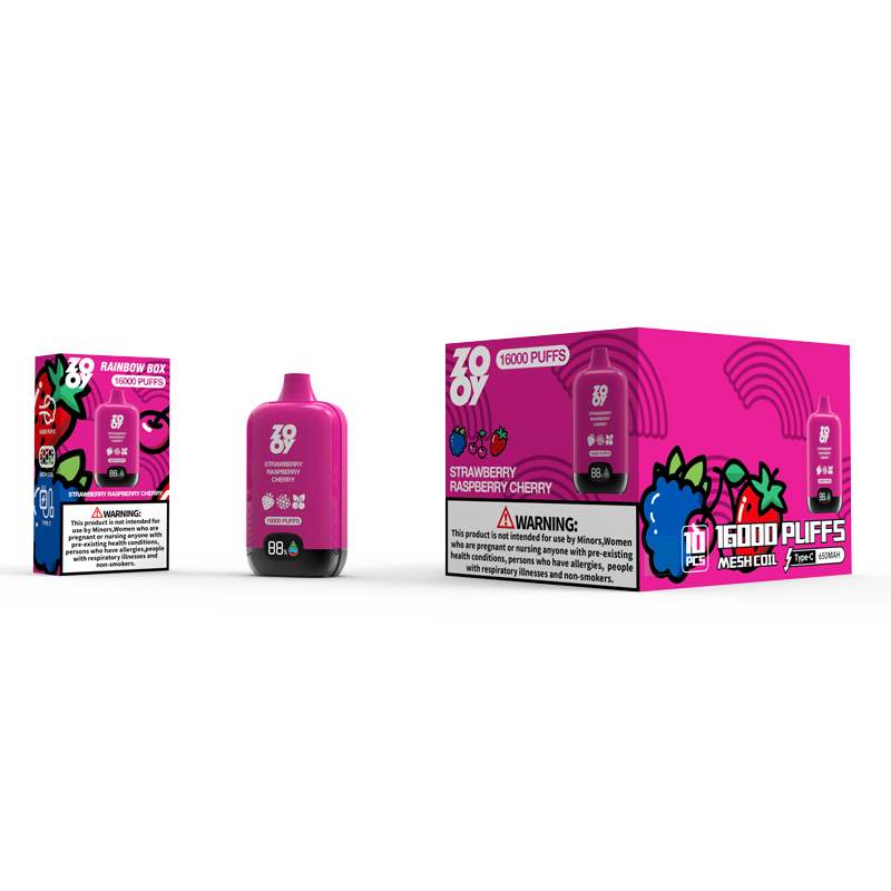 ZOOY RAINBOW BOX 16000 PUFFS | EU Warehouses Free Shipping | 3-7 Days Delivery | Built-in Smart Display