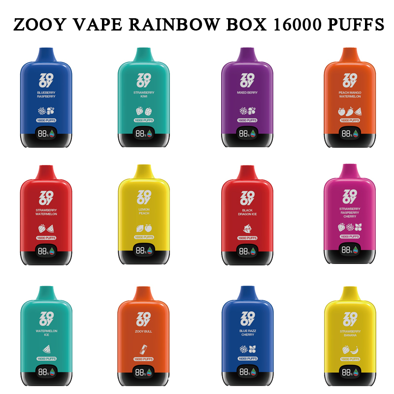 ZOOY RAINBOW BOX 16000 PUFFS | EU Warehouses Free Shipping | 3-7 Days Delivery | Built-in Smart Display