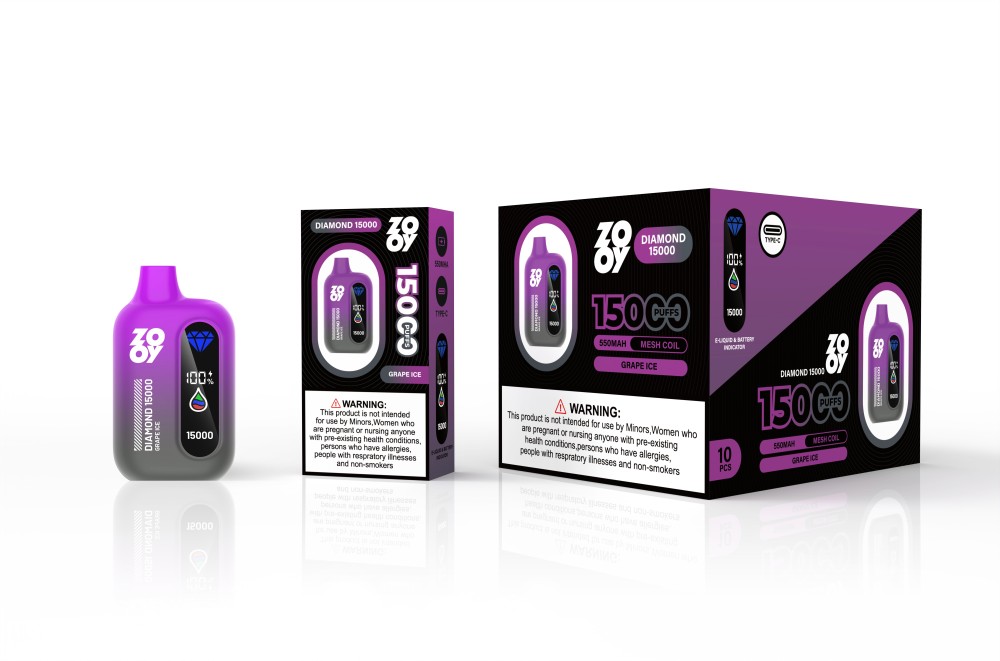 ZOOY DIAMOND 15000 PUFFS | EU Warehouse Free Shipping | 3-7 Days Delivery | Built-in Smart Display | Running Lamp