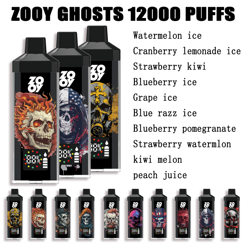 ZOOY GHOSTS 12000 PUFFS | EU Warehouse Free Shipping | 3-7 Days Delivery | Built-in Smart Display Screen