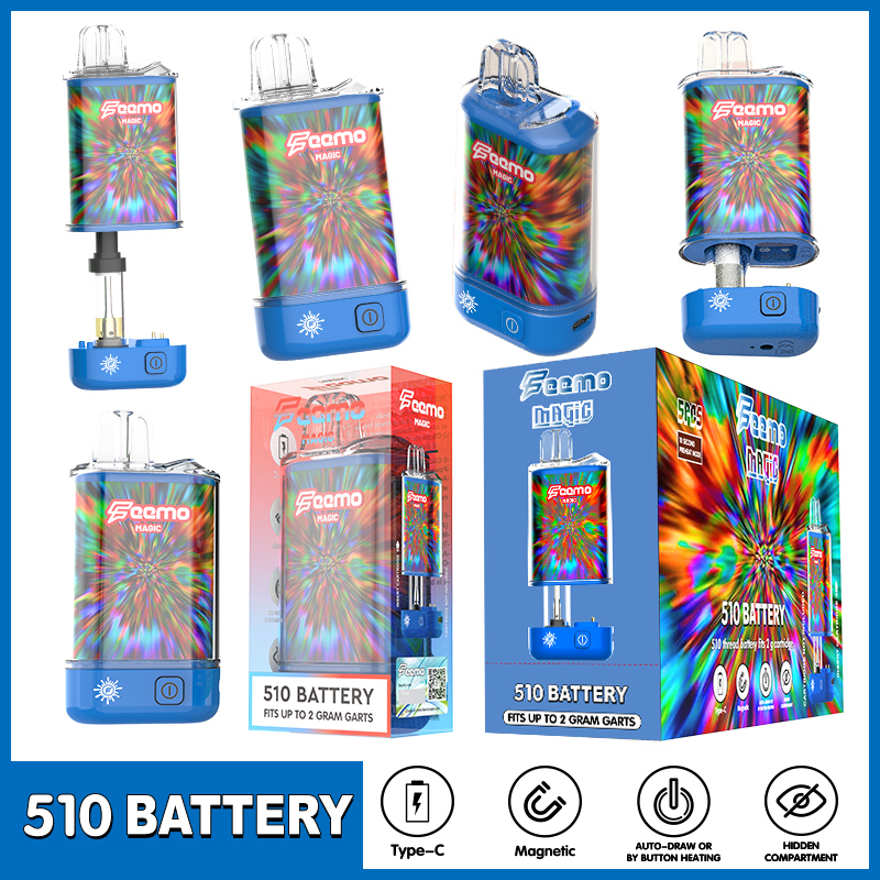 Feemo Magic Battery | EU USA Warehouse Free Shipping | 3-7 Days Delivery | 510 battery device compatible with multiple atomizers