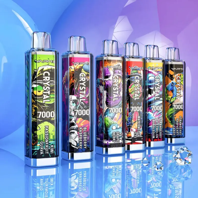 VAPME CRYSTAL 7000 PUFFS | 7K Disposable Vape | RGB Light | 30 Flavors Available