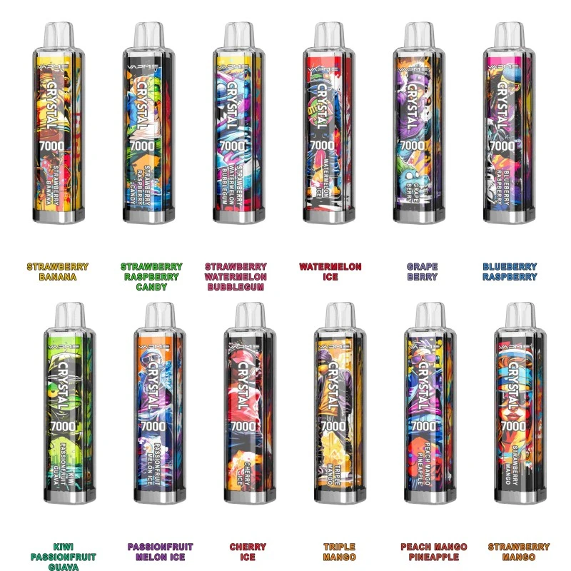 VAPME CRYSTAL 7000 PUFFS | 7K Disposable Vape | RGB Light | 30 Flavors Available