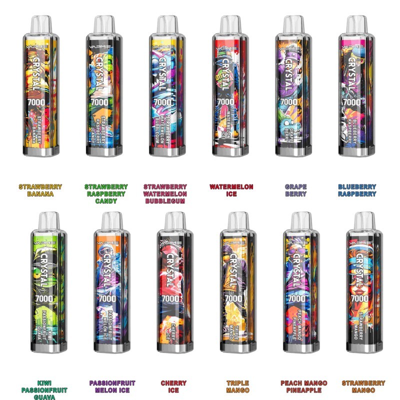 VAPME CRYSTAL 7000 PUFFS | 7K Disposable Vape | RGB Light | 30 Flavors Available