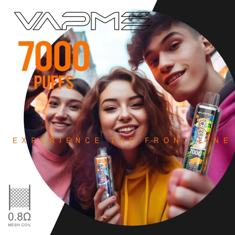 VAPME CRYSTAL 7000 PUFFS | 7K Disposable Vape | RGB Light | 30 Flavors Available