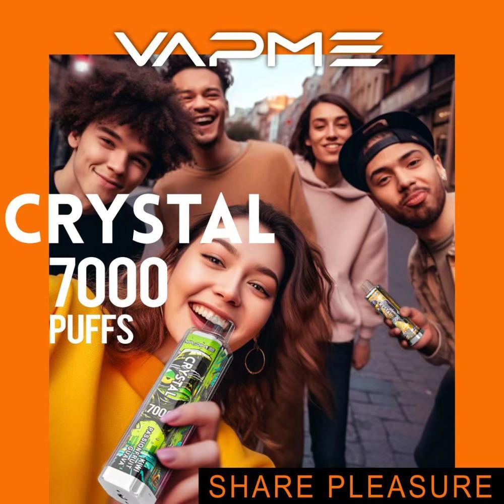 VAPME CRYSTAL 7000 PUFFS | 7K Disposable Vape | RGB Light | 30 Flavors Available