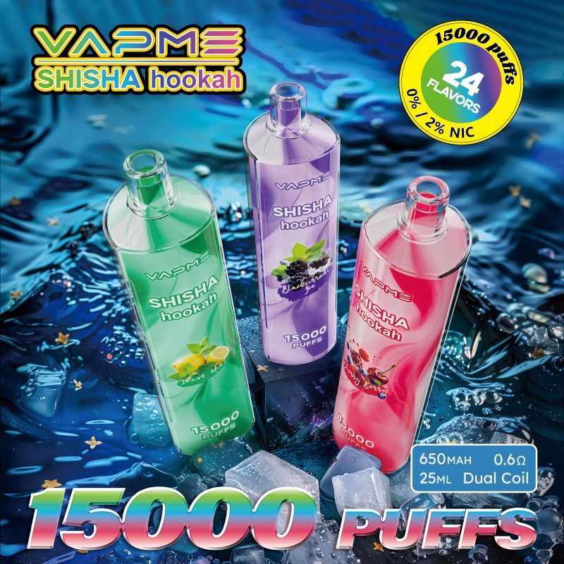 Vapme Shisha Hookah Vape 15000 Puffs 15k E Puff 24 Flaovrs Wholesale price