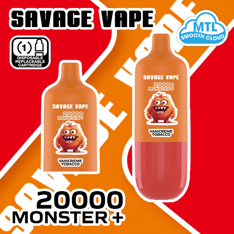 SAVAGE MONSTER + 20000 PUFFS | EU Warehouse Free Shipping | 20K Disposable Vape Pod Systems | Replaceable Cartridge E-Cigarette Pods | Airflow Adjustable