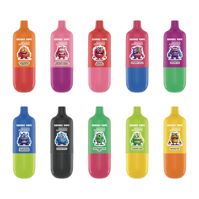 SAVAGE MONSTER + 20000 PUFFS | EU Warehouse Free Shipping | 20K Disposable Vape Pod Systems | Replaceable Cartridge E-Cigarette Pods | Airflow Adjustable