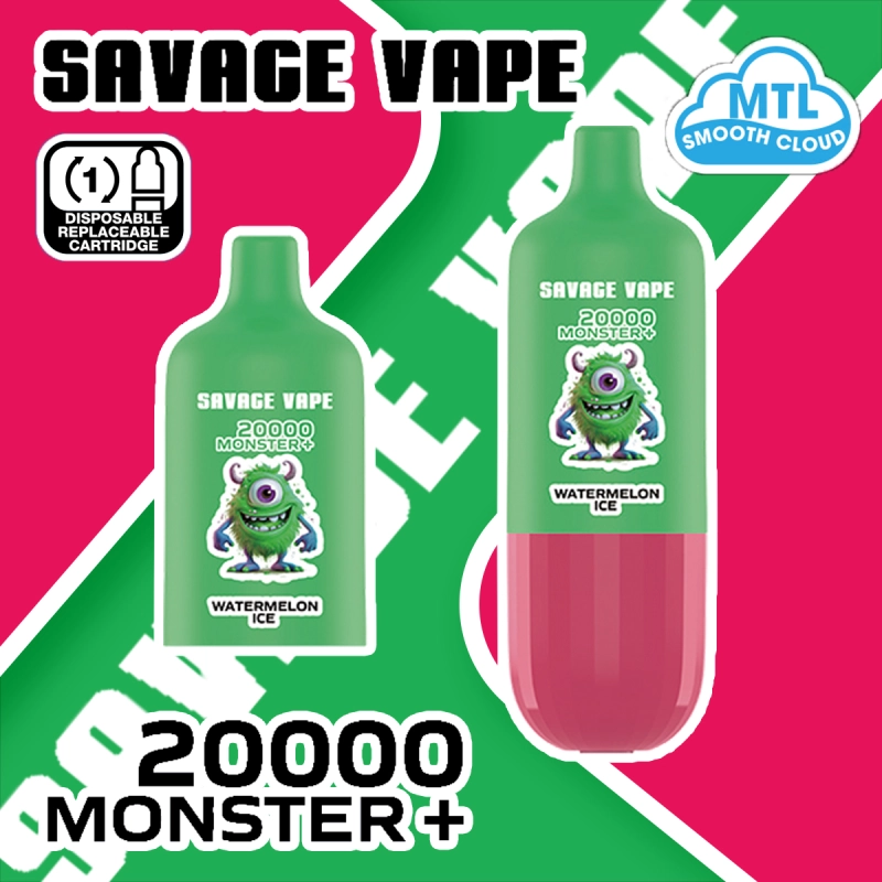 SAVAGE MONSTER + 20000 PUFFS | EU Warehouse Free Shipping | 20K Disposable Vape Pod Systems | Replaceable Cartridge E-Cigarette Pods | Airflow Adjustable