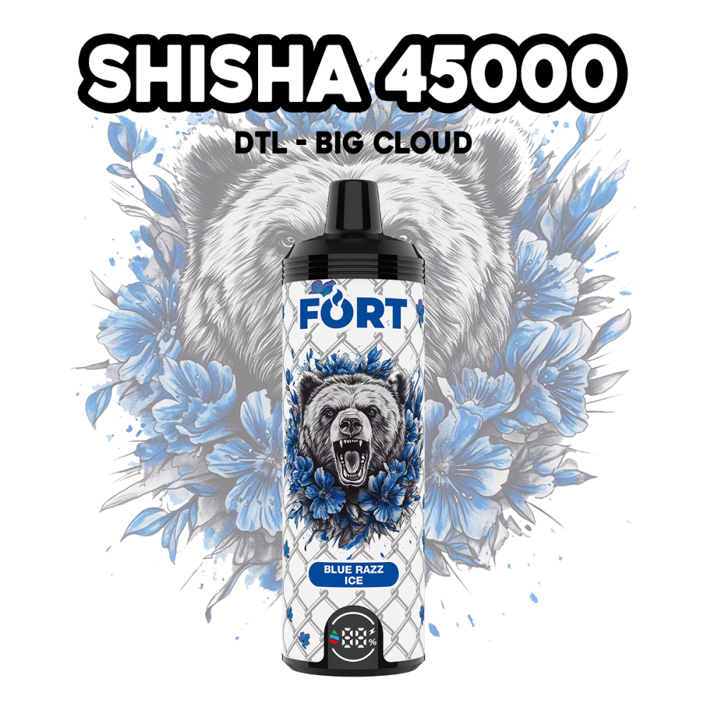 FORT SHISHA 45000 PUFFS | EU Warehouse Free Shipping | 45K Disposable Vape | DTL Electronic Cigarette Vaper