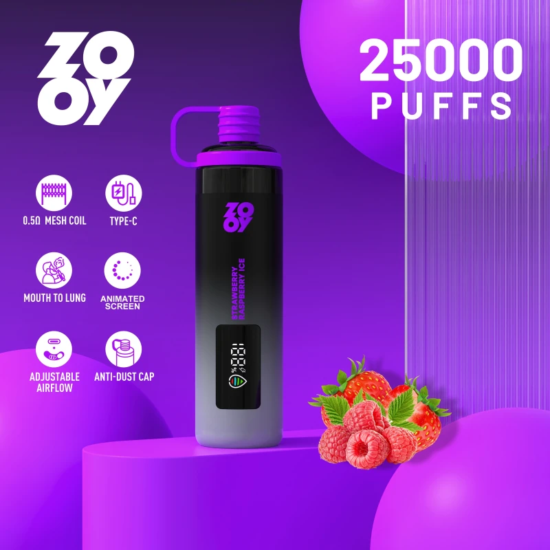 ZOOY SHISHA 25000 PUFFS | EU Warehouse Free Shipping | 25K Puff Disposable Vape with Anti-Dust Cap | DTL Electronic Cigarette | Airflow adjustable
