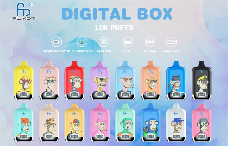 ORIGINAL FUMOT RANDM DIGITAL BOX 12000 PUFFS | 12K Puff Disposable Vape Whoelsale | Build-In Smart Display Screen Electronic CIgarette