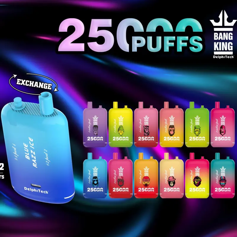 BANG KING 25000 PUFFS | 25K Puff Disposable Vape | Dual Tank Electronic Cigarette | Switch Mounth Tip