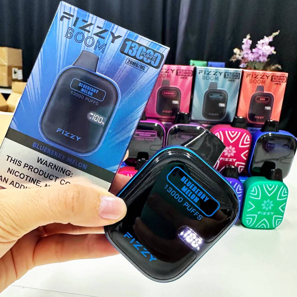 Fizzy Boom 13000 Puffs LED Screen EU Warehouse Wholesale Disposable Vape Puff 13k E Cigarettes