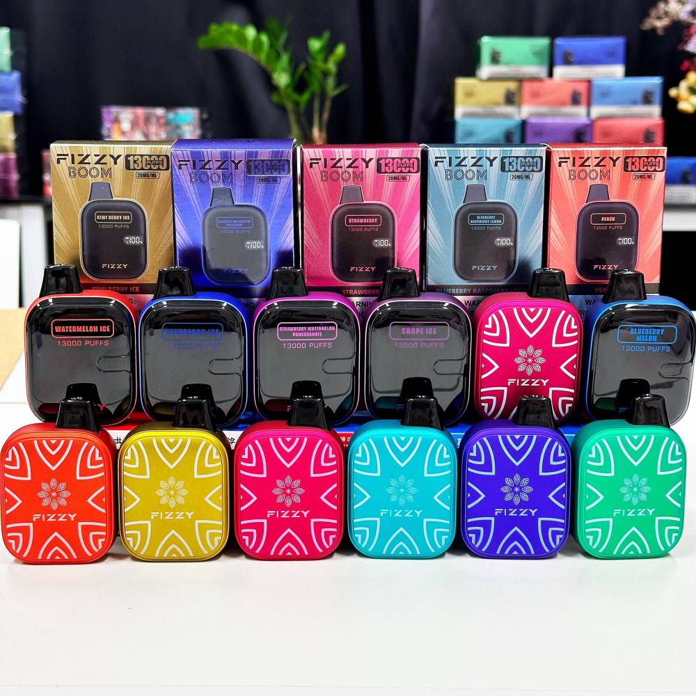 Fizzy Boom 13000 Puffs LED Screen EU Warehouse Wholesale Disposable Vape Puff 13k E Cigarettes
