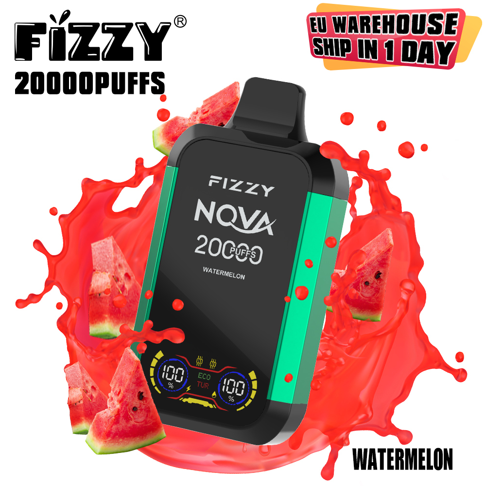 FIZZY NOVA 20000 PUFFS | EU Warehouse Free Shipping | 20K Puff Electronic Cigarette Pod | LCD Screen Wholesale Disposable Vape | Double Mode&Dual Mesh Coil Vaper