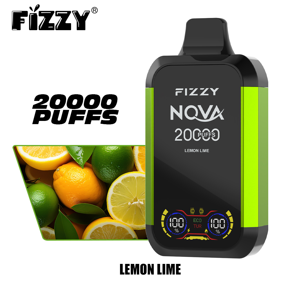 FIZZY NOVA 20000 PUFFS | EU Warehouse Free Shipping | 20K Puff Electronic Cigarette Pod | LCD Screen Wholesale Disposable Vape | Double Mode&Dual Mesh Coil Vaper