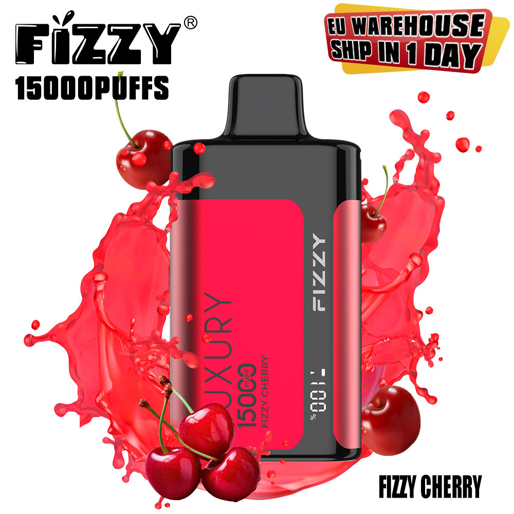 Fizzy Luxury 15000 Puffs LED Screen EU Warehouse Wholesale Disposable Vape Puff 15k E Cigarettes Airflow Adjustable