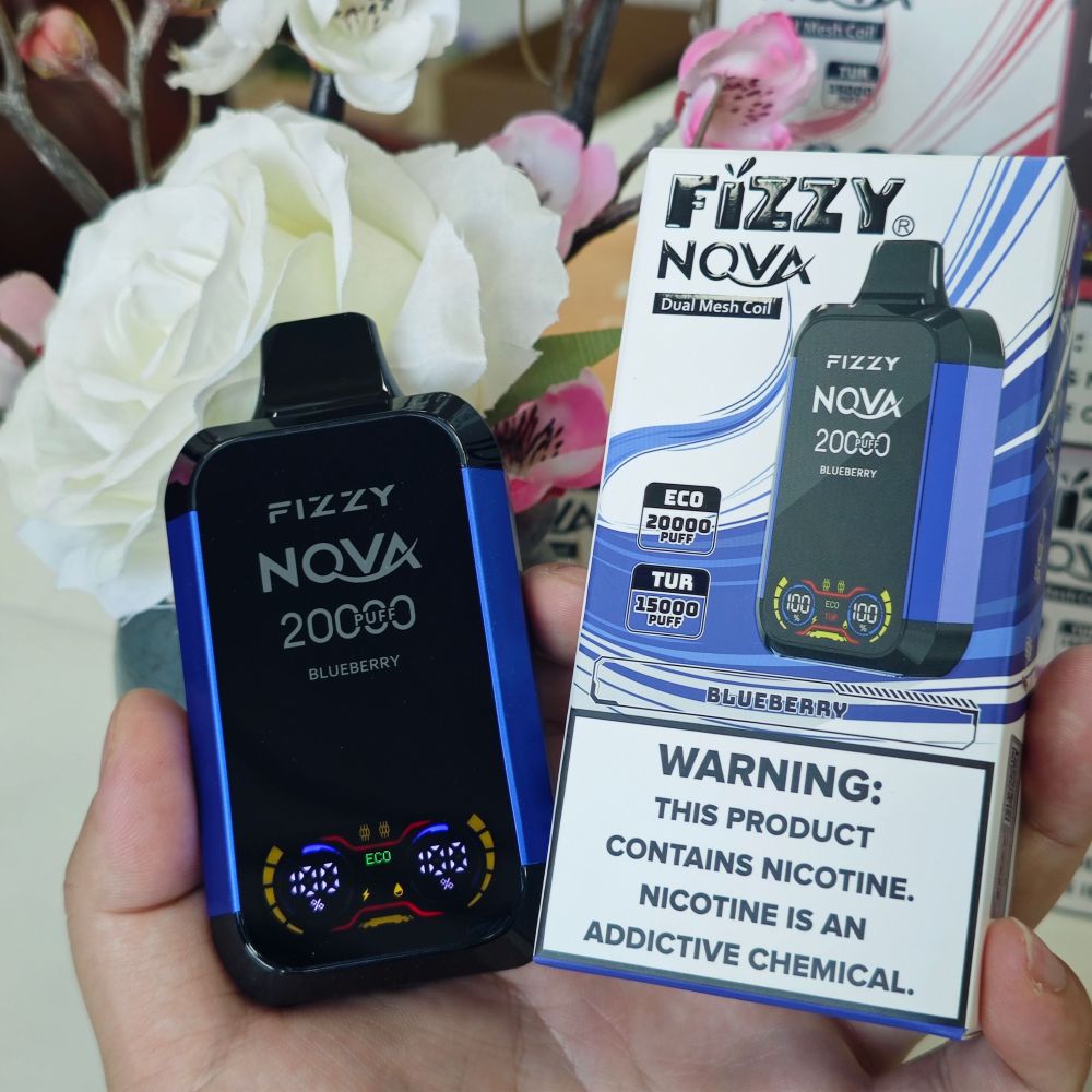 FIZZY NOVA 20000 PUFFS | EU Warehouse Free Shipping | 20K Puff Electronic Cigarette Pod | LCD Screen Wholesale Disposable Vape | Double Mode&Dual Mesh Coil Vaper