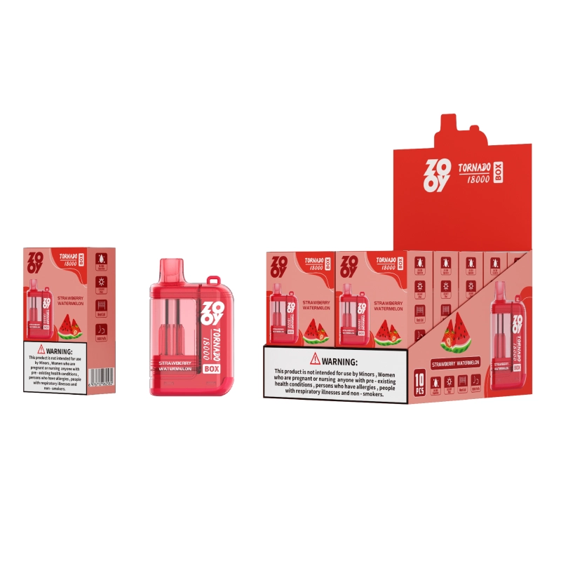 zooy tornado 18000 Puffs 18K LED light Clear tank Disposable Vape EU Warehouse Shipping