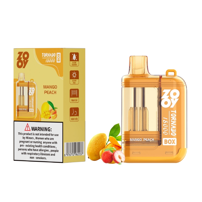 zooy tornado 18000 Puffs 18K LED light Clear tank Disposable Vape EU Warehouse Shipping