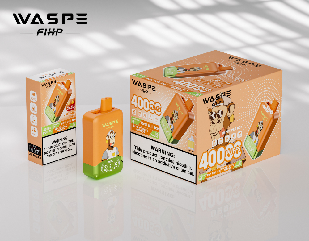 Waspe 40000 PUFFS | 40K Puff Disposable Vape | Dual Flavors Electronic Cigarette | 2 in 1 Vaper Pod | 850mah Fast Charging Vaporizer
