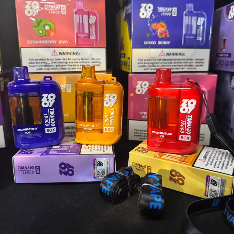 ZOOY TORNADO 18000 PUFFS | EU Warehouse Free Shipping | 18K Puff Disposable Vape | LED Running Light E-Cigarettes | Oil Coil Separation With Clear tank
