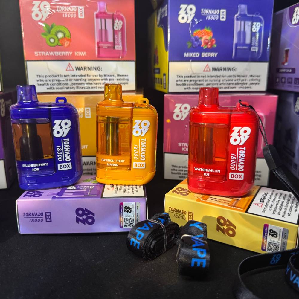 ZOOY TORNADO 18000 PUFFS | EU Warehouse Free Shipping | 18K Puff Disposable Vape | LED Running Light E-Cigarettes | Oil Coil Separation With Clear tank