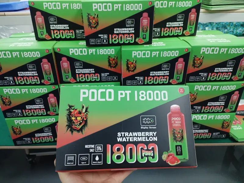 POCO PT18000 PUFFS | EU Warehouse Free Shipping | RGB Light Disposable Vape | Wholesale E-Cigarette Pod | Minimum Order Quantity 100pcs