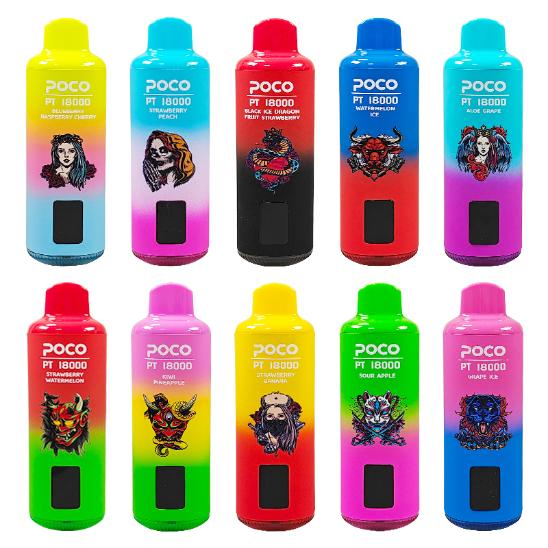 POCO PT18000 PUFFS | EU Warehouse Free Shipping | RGB Light Disposable Vape | Wholesale E-Cigarette Pod | Minimum Order Quantity 100pcs