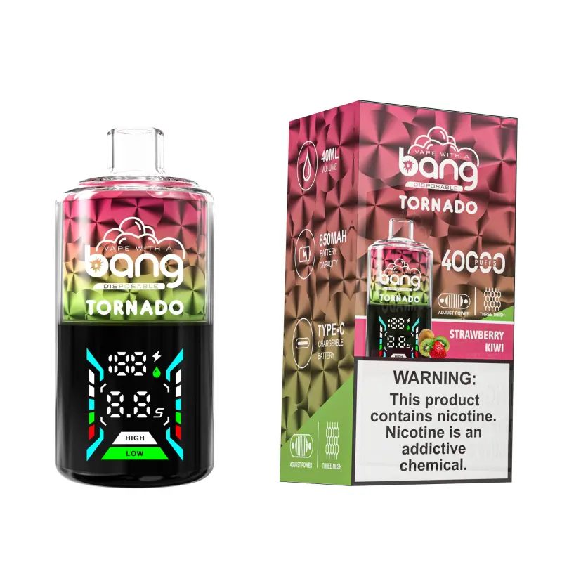 Bang Tornado 40000 Puffs Smart Screen Puff 40K DTL Hookah Shisha Wholesale Disposable Vape E Cigarettes Three Mesh Adjust Power