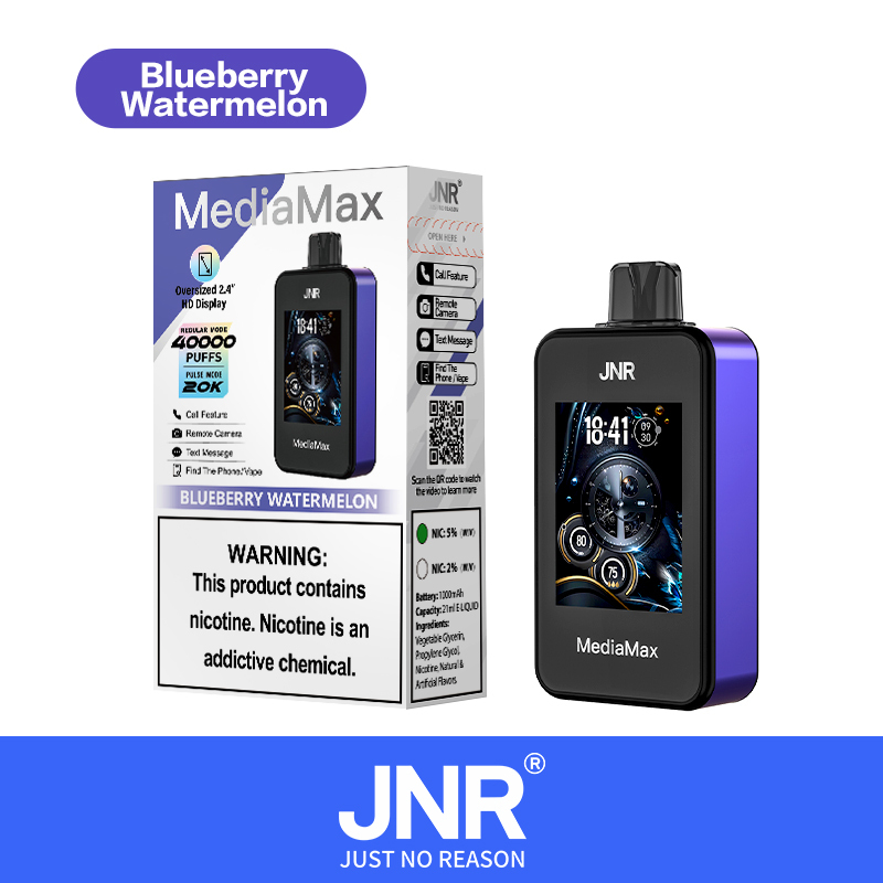 JNR Media Max 40000 Puffs Smart Screen Wholesale Disposable Vape Puff 40k Electronic Cigarette Adjustable Airflow Dual Mode Dual Mesh