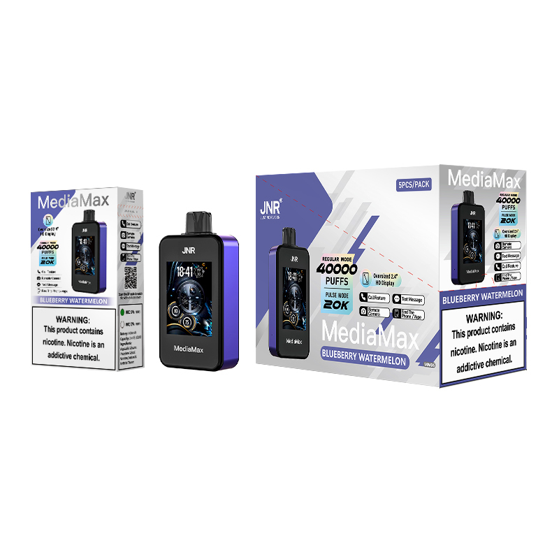 JNR Media Max 40000 Puffs Smart Screen Wholesale Disposable Vape Puff 40k Electronic Cigarette Adjustable Airflow Dual Mode Dual Mesh