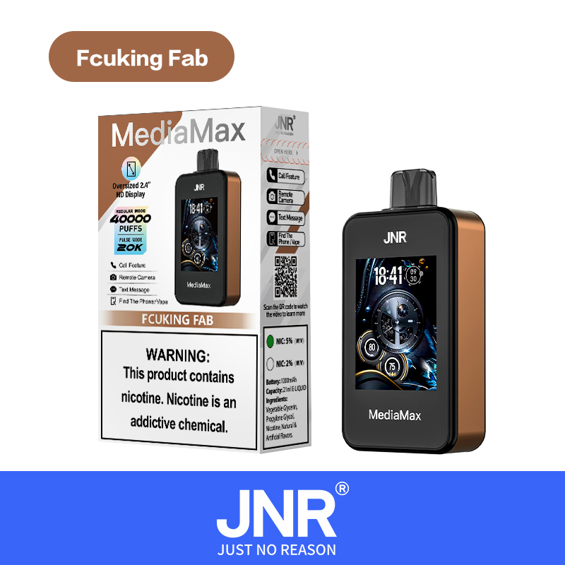 JNR Media Max 40000 Puffs Smart Screen Wholesale Disposable Vape Puff 40k Electronic Cigarette Adjustable Airflow Dual Mode Dual Mesh