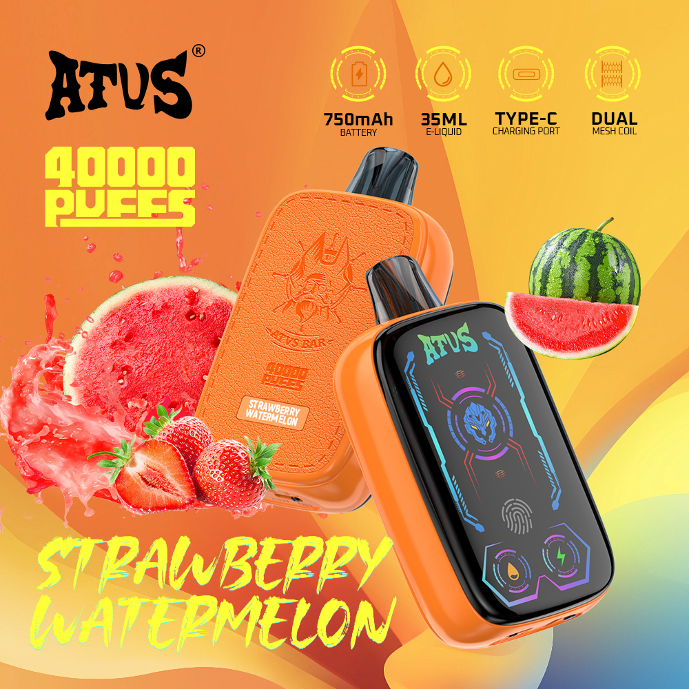 ATVS Warship 40000 Puffs Smart Screen Wholesale Disposable Vape Online Shop Pod Kit Puff 40k Adjustable Airflow Shisha Flavors