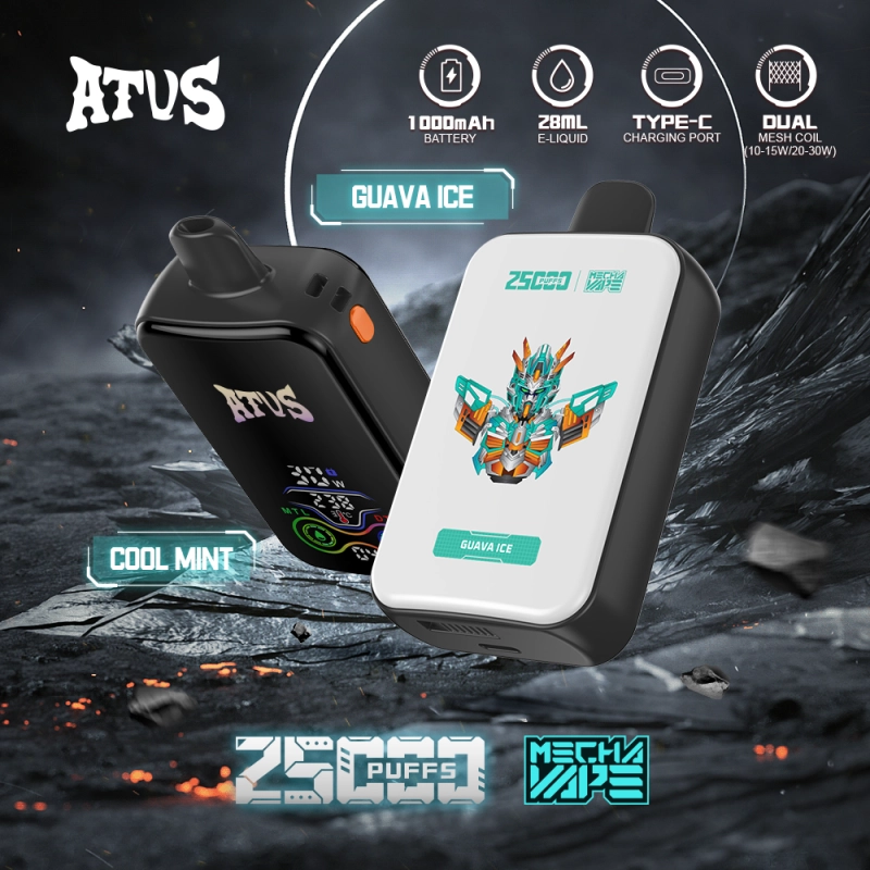 ATVS Warship 25000 Puffs Smart Full Screen Wholesale Online Disposable Vape Electronic Cigarette Puff 25k Adjustable Airflow Pod Kit
