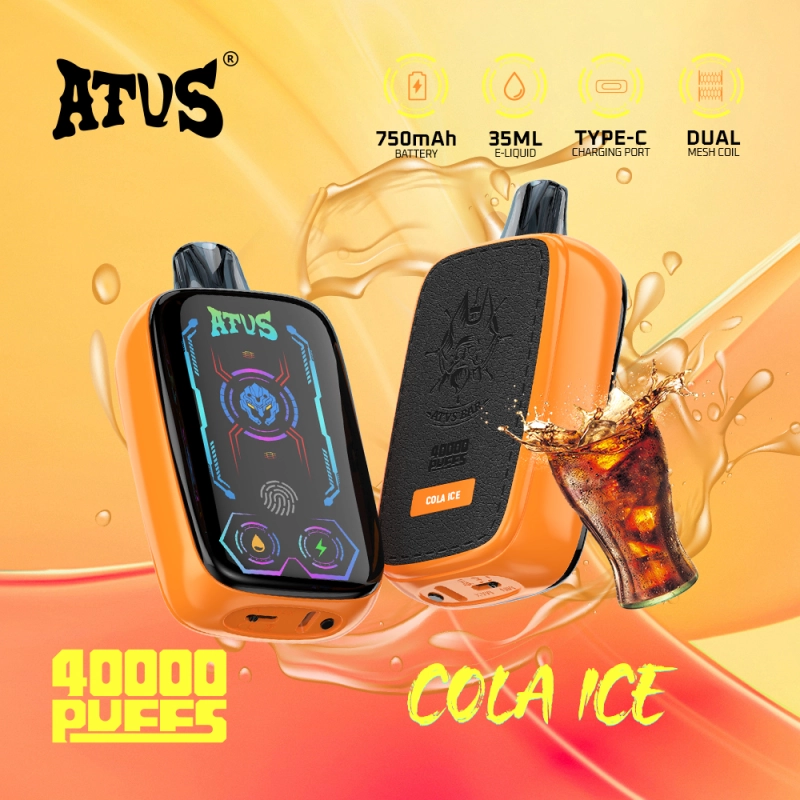 ATVS Warship 40000 Puffs Smart Screen Wholesale Disposable Vape Online Shop Pod Kit Puff 40k Adjustable Airflow Shisha Flavors