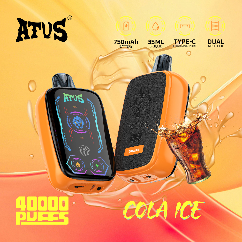 ATVS Warship 40000 Puffs Smart Screen Wholesale Disposable Vape Online Shop Pod Kit Puff 40k Adjustable Airflow Shisha Flavors