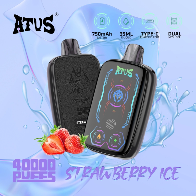 ATVS Warship 40000 Puffs Smart Screen Wholesale Disposable Vape Online Shop Pod Kit Puff 40k Adjustable Airflow Shisha Flavors