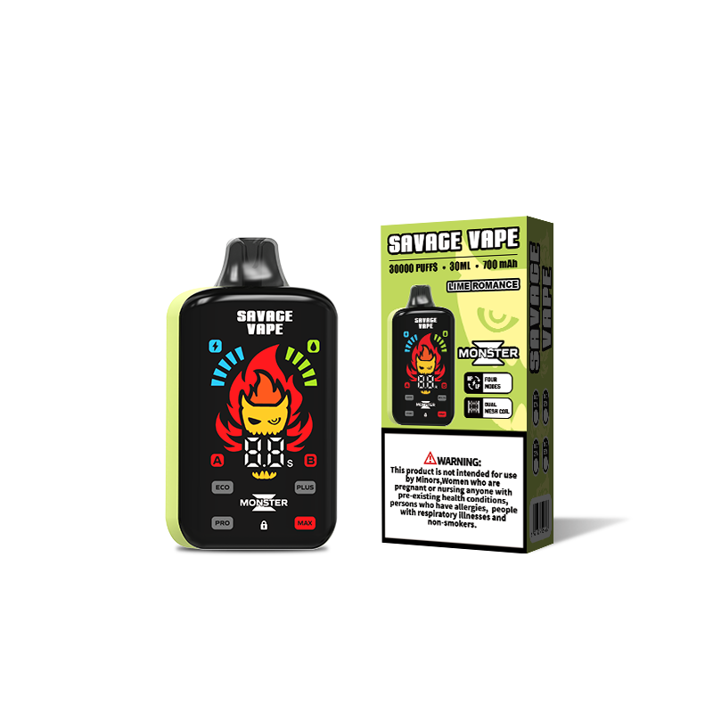 SAVAGE Monster Z 30000 PUFFS | EU Warehouse Free Shipping | 30K Puff Disposable Vape | 4 Modles Adjustable E Cigarette | Full Display Screen | Dual Mesh Coil | 700mah Rechargeable Battery