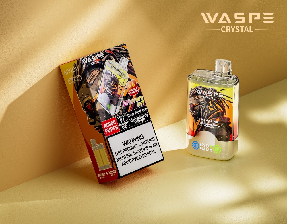Waspe Crystal 40000 PUFFS | 40K Puff Disposable Vape | Dual Flavors Electronic Cigarette | 2 in 1 Vaper Pod | 650mah Fast Charging Vaporizer