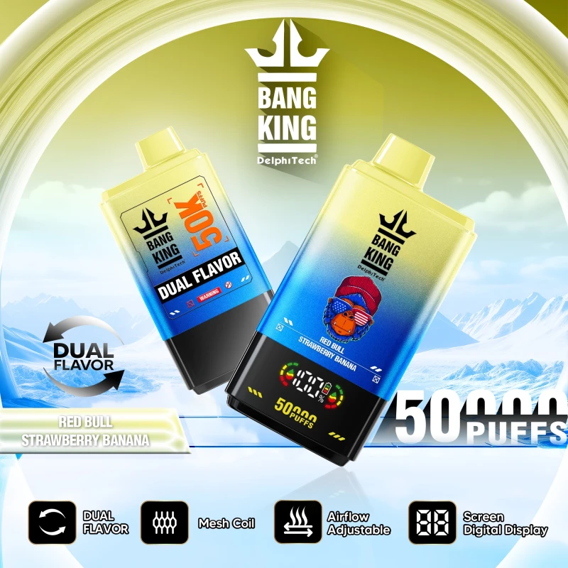 BANG KING 50000 PUFFS - 50K Puff Disposable Vape - Dual Flavors Electronic Cigarette - 2 in 1 Twins Vaper