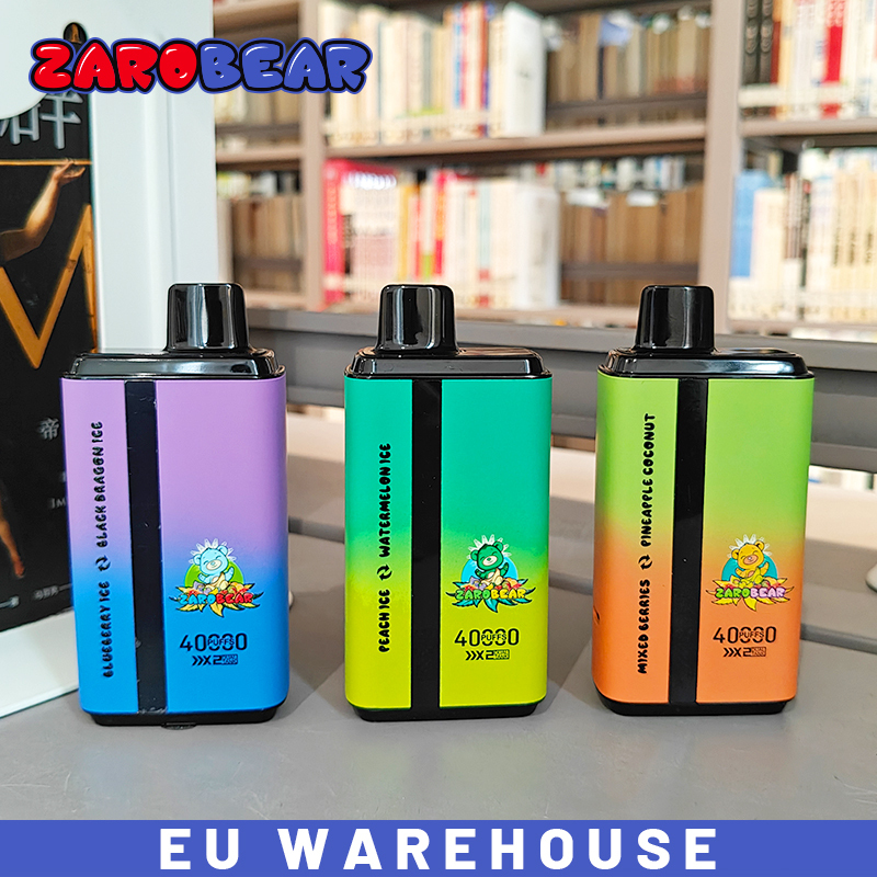 ZAROBEAR TWINS 40000 PUFFS E Cigarette | EU Warehouse Free Shipping 2-5 Days Delivery | Smart Screen Screen | 2 in1 Dual Flavors Wholesale Disposable Vape