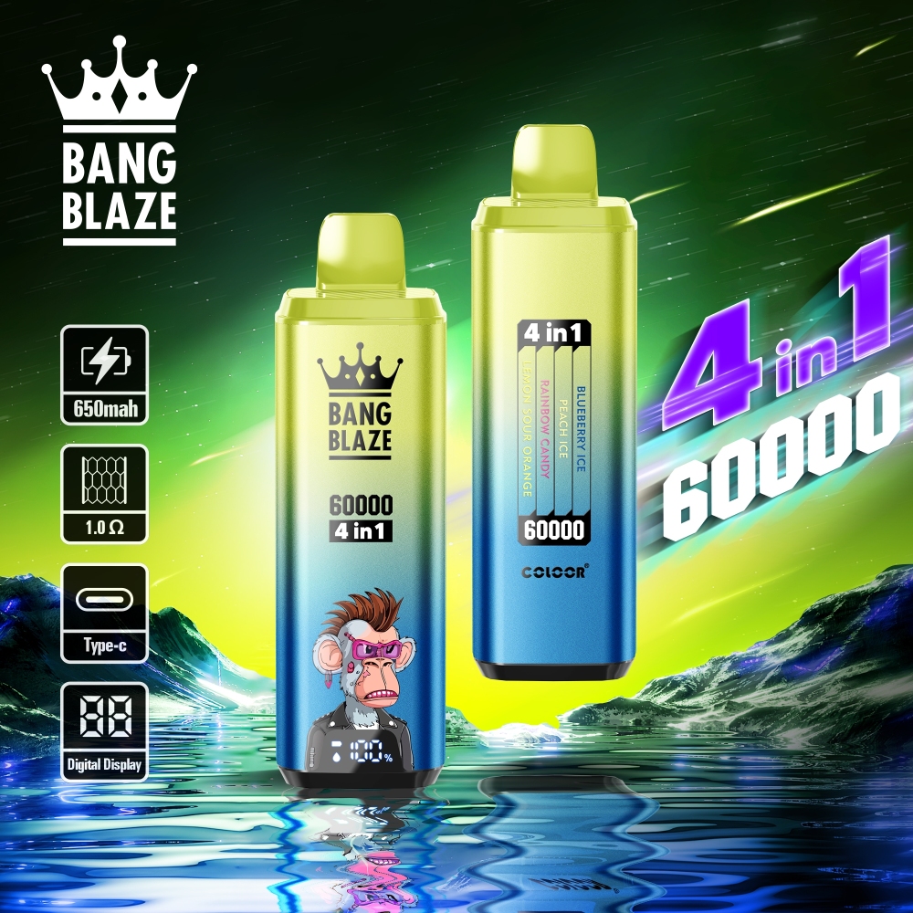 BANG KING 60000 PUFFS | Puff 60K Disposable Vape | Four Flavors Electronic Cigarette | 4 in 1 Twins Vaper
