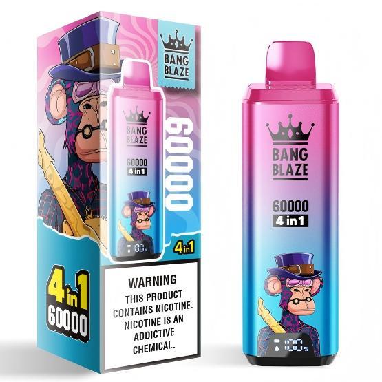 BANG KING 60000 PUFFS | Puff 60K Disposable Vape | Four Flavors Electronic Cigarette | 4 in 1 Twins Vaper